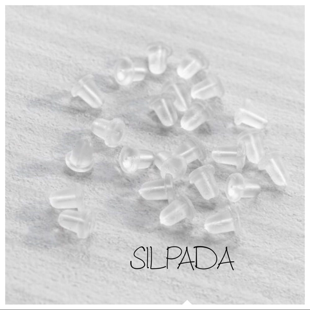 Silpada Bullet Rubber Earring Backs - Set of 12 NEW - Picture 4 of 10